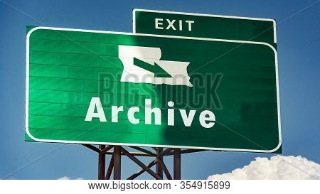 Street Sign The Direction Way To Archive