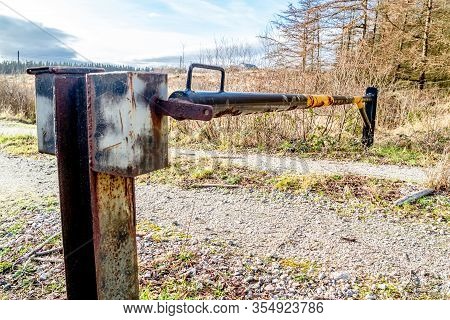 Steel Barrier In Country Track In County Donegal - Ireland
