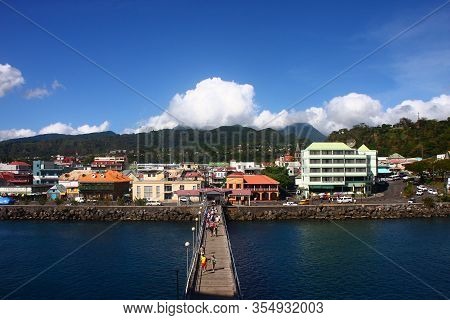 Roseau, Dominica - April 10, 2012: Dominica Is An Island Country In The West Indies With A Capital C