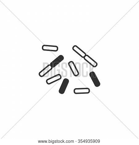Bacteria, Virus, Germs Icon. Chinese Coronavirus. Science Microbe Icon. Stock Vector Illustration Is