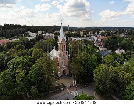 Aerial View Of Birstonas Town