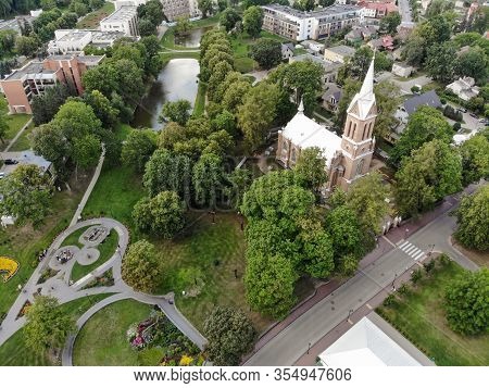 Kneipp Garden Park Aerial View In Birstonas