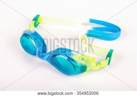 Swimming Goggles Isolated On The Bright Background