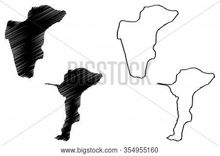 Ohrid Municipality (republic Of North Macedonia, Southwestern Statistical Region) Map Vector Illustr
