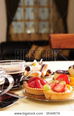 Fresh Coffee And Cake