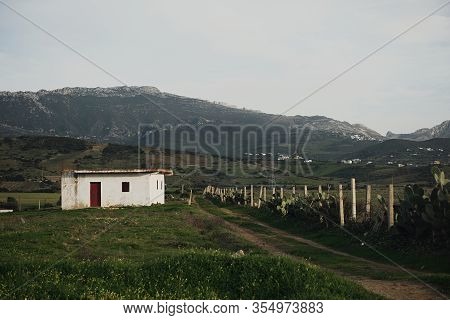 A Dwelling Next To The Road At The Atlanic Coast Of Morocco