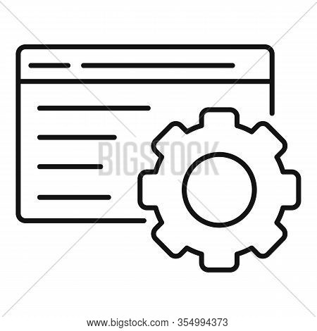 Seo Web Page Icon. Outline Seo Web Page Vector Icon For Web Design Isolated On White Background