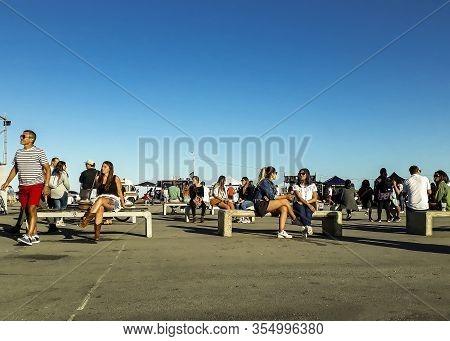 Crowd At Outdoor Event, Montevideo, Uruguay