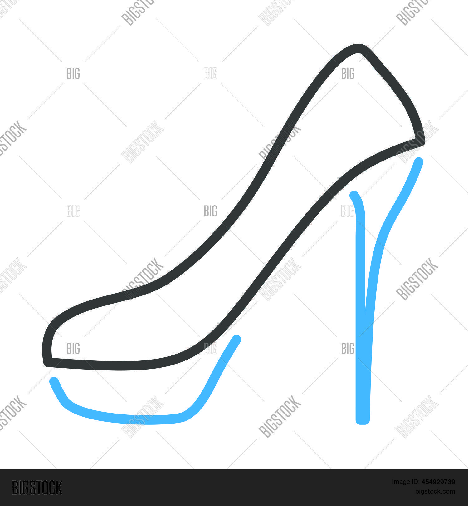 High Heel Shoe Icon. Vector & Photo (Free Trial) Bigstock