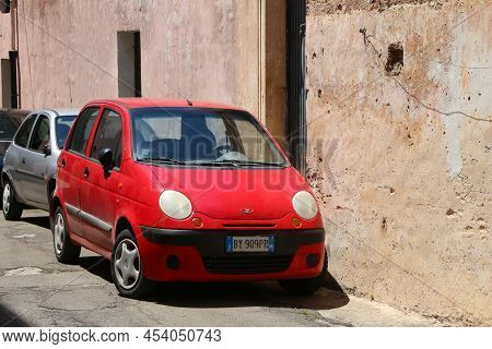 Nardo, Italy - May 30, 2017: Daewoo Matiz Mini City Car Parked In A Street In Nardo, Italy. There Ar