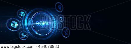 Robot Control Meta Language Technology Concept. Rcml 3d Illustration