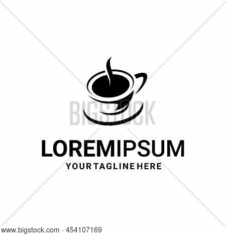 Vector Illustration Of Cup Of Coffee Logo, Cafe Logo, Shop Logo, Market Logo