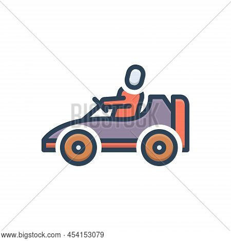 Color Illustration Icon For Rides Car Transport Motorcycle Adventure Road Drive Jaunt