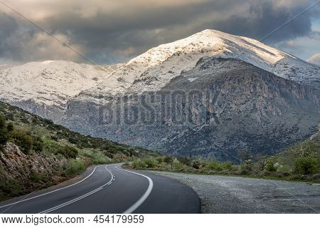 Road To The Snow Mountains, Peloponnese, Greece