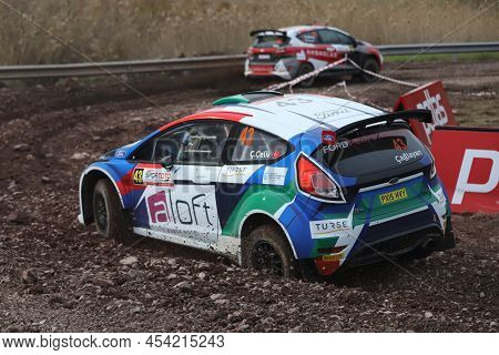 Kocaeli, Turkey - December 26, 2021: Caglayan Celik Drives Ford Fiesta R5 Of Castrol Ford Team Turke