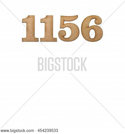 Number 1156 - Piece Of Wood Isolated On White Background
