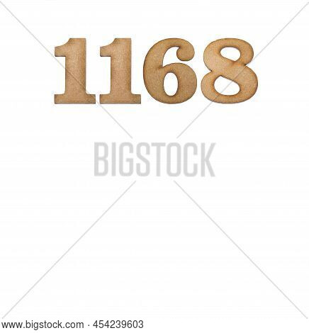 Number 1168 - Piece Of Wood Isolated On White Background