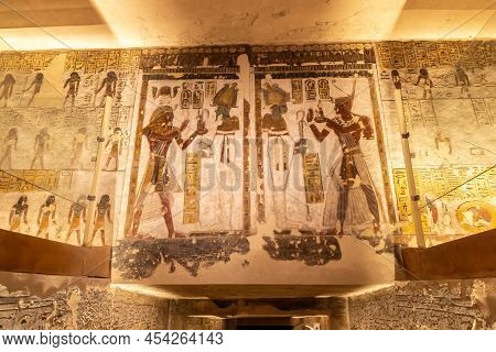 Tomb Of Pharaoh Rameses Iii In Valley Of The Kings, Luxor, Egypt