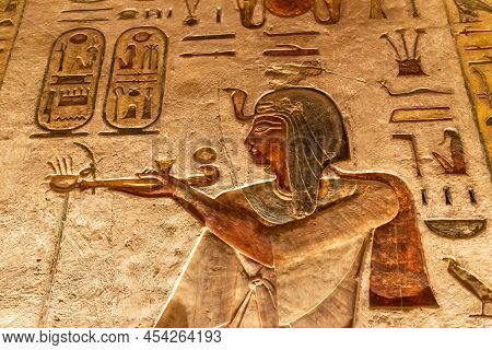 Tomb Of Pharaoh Rameses Iii In Valley Of The Kings, Luxor, Egypt