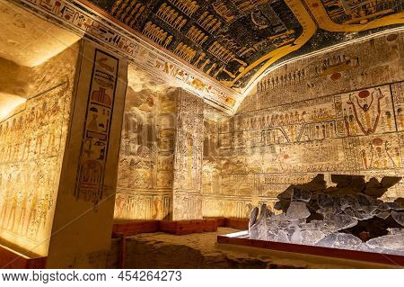 Tomb Of Pharaohs Rameses V And Vi In Valley Of The Kings, Luxor, Egypt