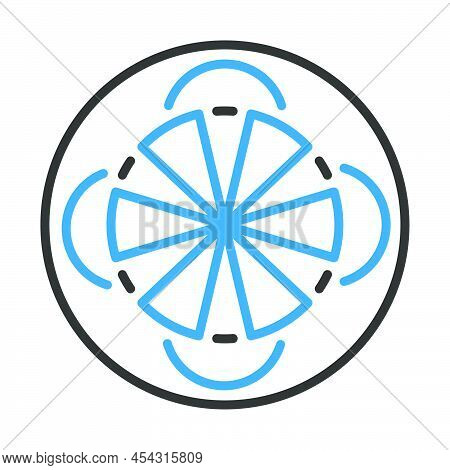 Carousel Top View Icon. Editable Bold Outline With Color Fill Design. Vector Illustration.