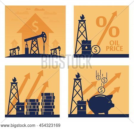 Oil Price Rising Up. Crude Oil Commodity Price Growth, High Demand