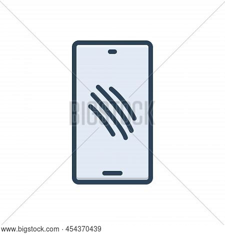 Color Illustration Icon For Scratch Scuff Scrape Rub Graze Mark Phone Screen Protect