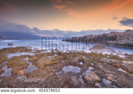 Spectacular Seascape Of Isolidda Beach Near San Vito Cape. Popular Travel Destination Of Monte Cofan