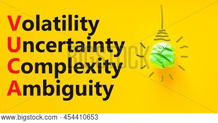 Vuca Volatility Uncertainty Complexity Ambiguity Symbol. Concept Words Vuca Volatility Uncertainty C