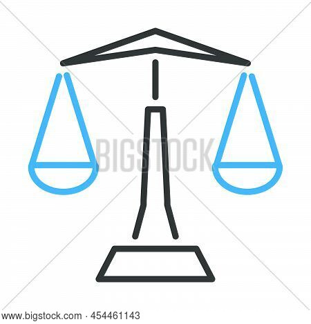 Icon Of Scale. Editable Bold Outline With Color Fill Design. Vector Illustration.