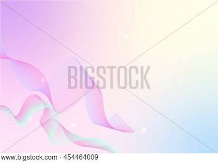 Multicolored Romantic Ribbons Abstract Background, Wavey Nets