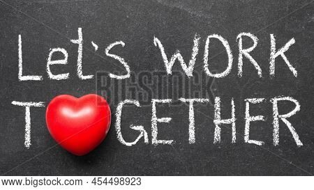 Let's Work Together Black And White Background Picture. Motivation And Exploration Proposal Of Posit