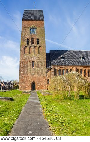 Path Leading To The Historic Bartholomeus Church In Stedum, Netherlands