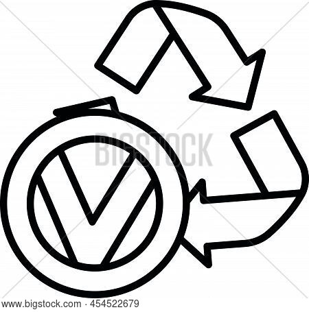 Eco Friendly Alternative Energy Source And Waste Recycling Icon, Concept Green Eco Earth Black Simpl
