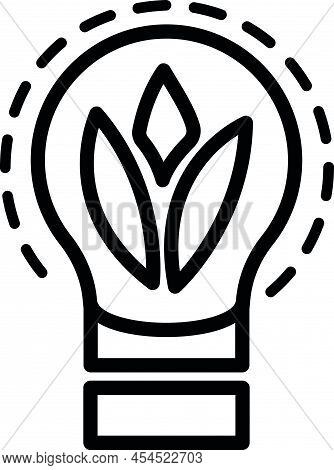 Eco Friendly Alternative Energy Source And Waste Recycling Icon, Concept Green Eco Earth Black Simpl