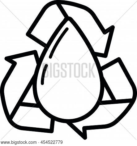 Eco Friendly Alternative Energy Source And Waste Recycling Icon, Concept Green Eco Earth Black Simpl