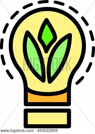 Eco Friendly Alternative Energy Source And Waste Recycling Icon, Concept Green Eco Earth Cartoon Sim