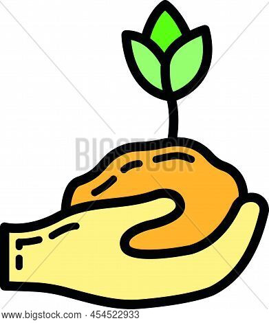 Eco Friendly Alternative Energy Source And Waste Recycling Icon, Concept Green Eco Earth Cartoon Sim