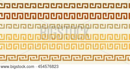 Greek Key Seamless Frame Border Pattern Collection