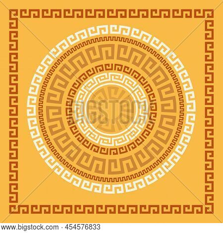Greek Key Seamless Frame Border Pattern Collection