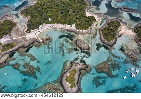 Aerial View Of Lichadonisia Island In North Evia, Greece