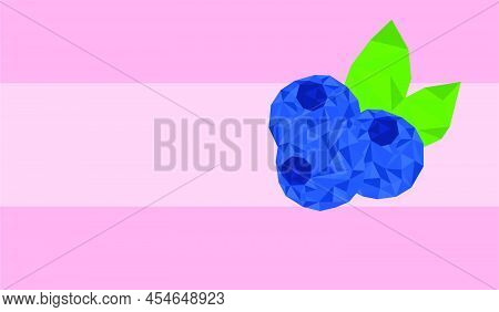 Abstract Blue Berry Polygon Style Background Illustration In Vector Format