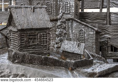 Tobolsk, Russia, S. Remezov Street, No. 3,  May 15, 2022. P. P. Ershov Square Monuments To Tales Of 
