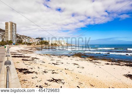 View Of Sea Point Promenade On The Atlantic Seaboard Of Cape Town