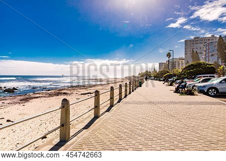 View Of Sea Point Promenade On The Atlantic Seaboard Of Cape Town South Africa.