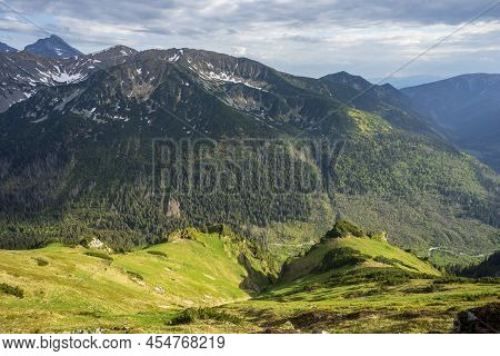 Summer View Of Ticha Dolina In The Slovak Tatra Mountains.