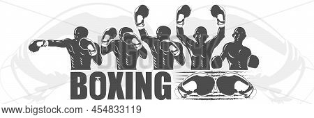 Illustration Of Five Winner Concept For Boxing Banner
