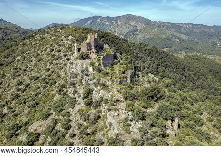 Miravet Castle, In Cabanes Province Of Castellon, Spain. It Is An Islamic Construction With Medieval