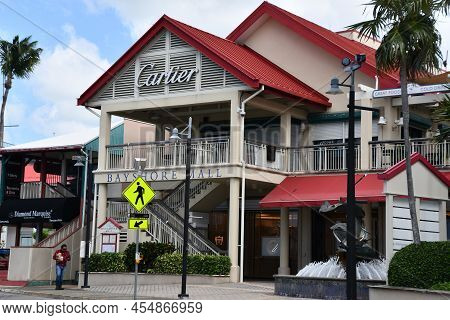 George Town, Cayman Islands - Feb 22: Kirk Freeport Bayshore Mall In George Town On Grand Cayman In 
