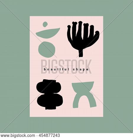 Colorful Abstract Scandinavian Floral Shapes Poster Design For Art And Music Event